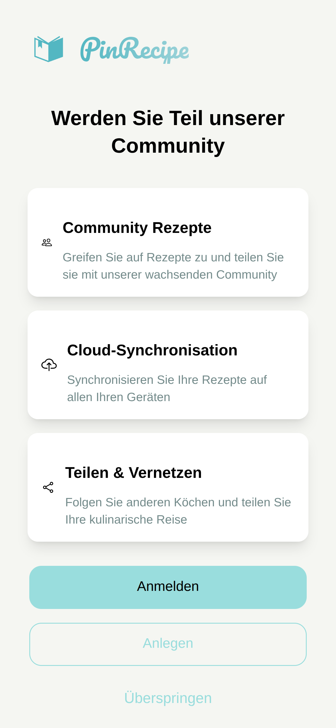 PinRecipe App